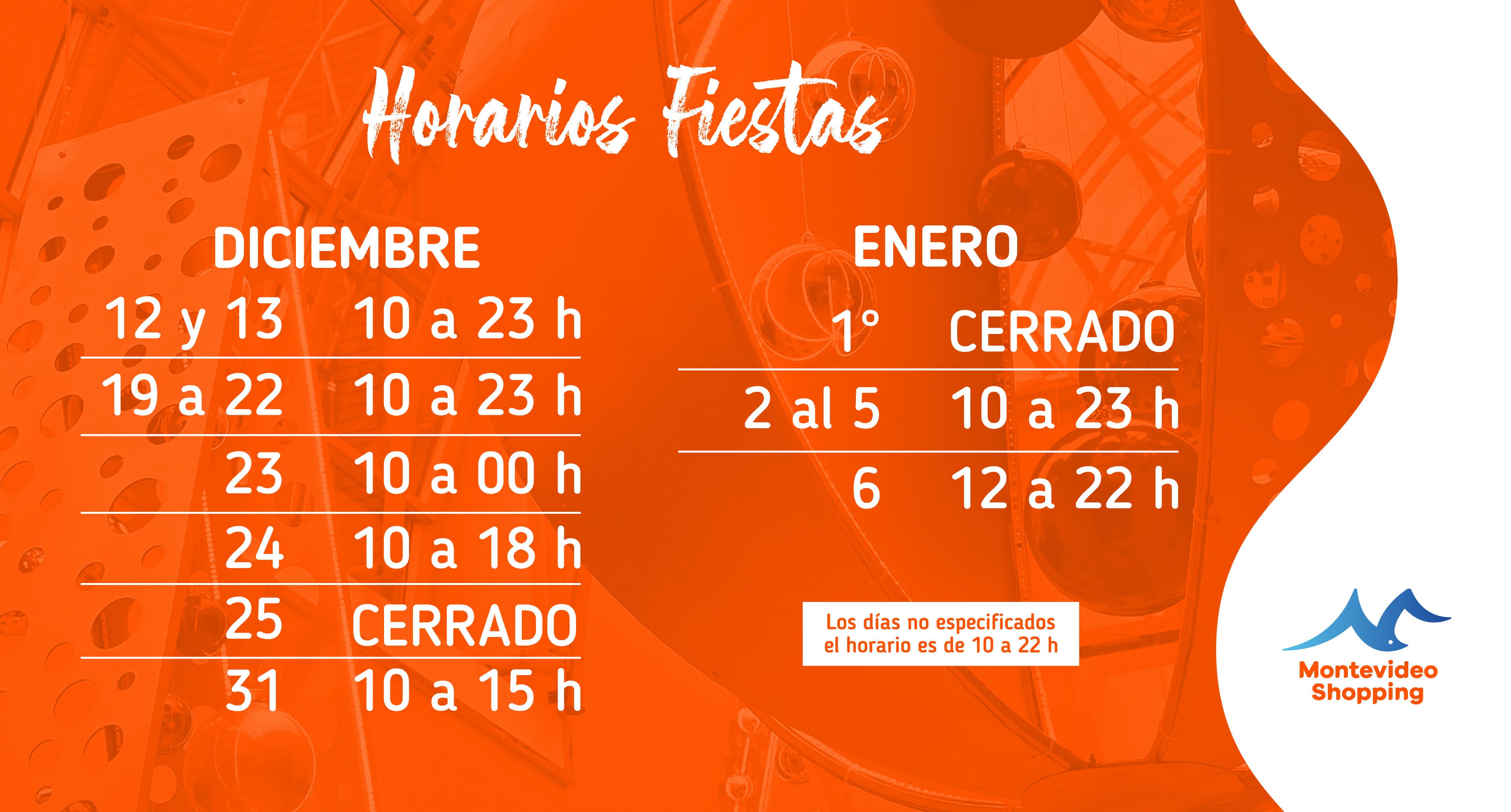 Horarios Especiales